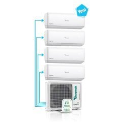 BAYMAK ELEGANT PRIME MULTI DUVAR TİPİ SPLİT KLİMA 9+12+12+12 İÇ 36 DIŞ (MONTAJ DAHİL FİYATTIR )
