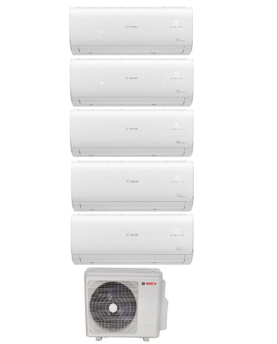 Bosch Multi Split İnverter Klima 42000 Btu 1 Dış + 5 İç Ünite 9000 + 9000 + 12000 + 12000 + 12000Btu
