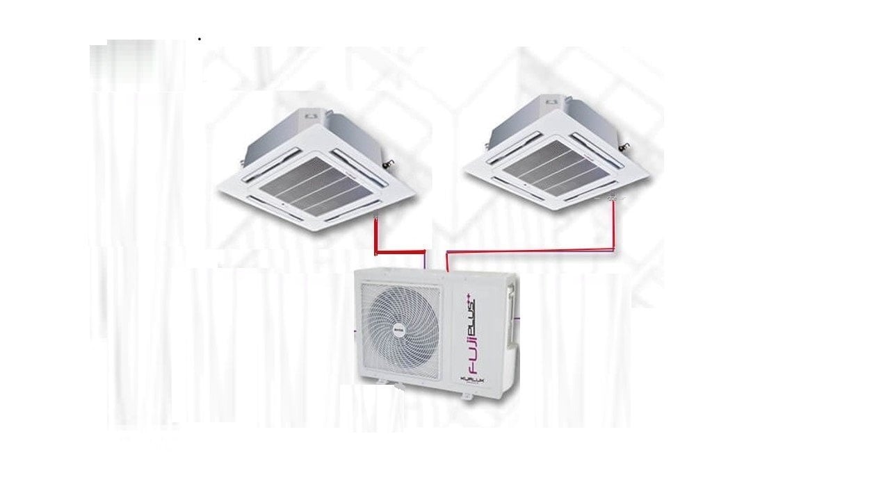 Fujiplus Multi Kaset İnverter Klima 28000 Btu 1 Dış + 2 İç Ünite 12000 + 18000 Btu