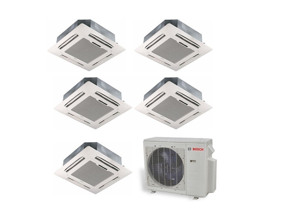 Bosch Multi Kaset Tipi İnverter Klima 42000 Btu 1 Dış + 5 İç Ünite 9000 + 9000 + 9000 +12000 + 12000 Btu