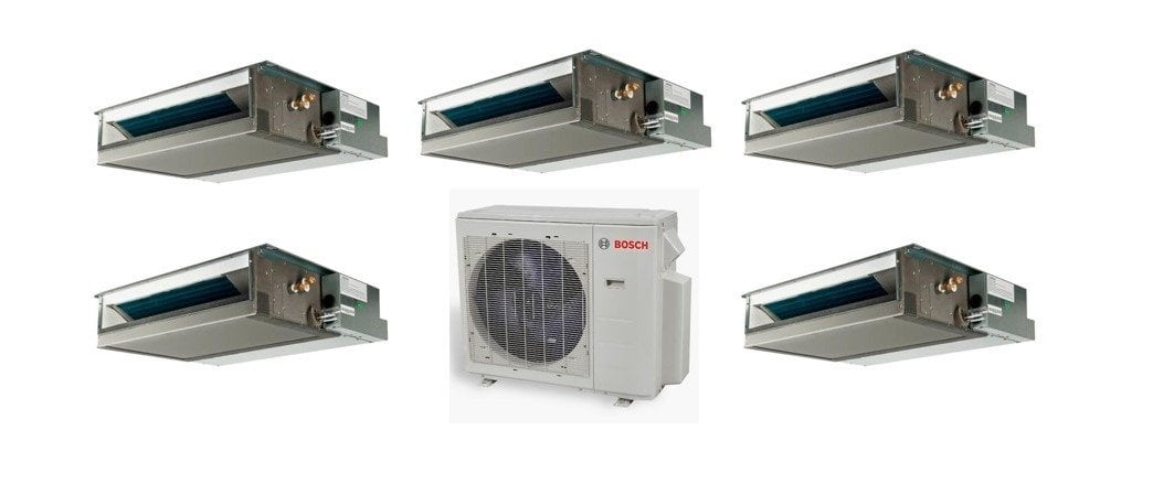 Bosch Multi Kanallı İnverter Klima 42000 Btu 1 Dış + 5 İç Ünite 9000 + 9000 + 12000 + 12000 + 12000Btu