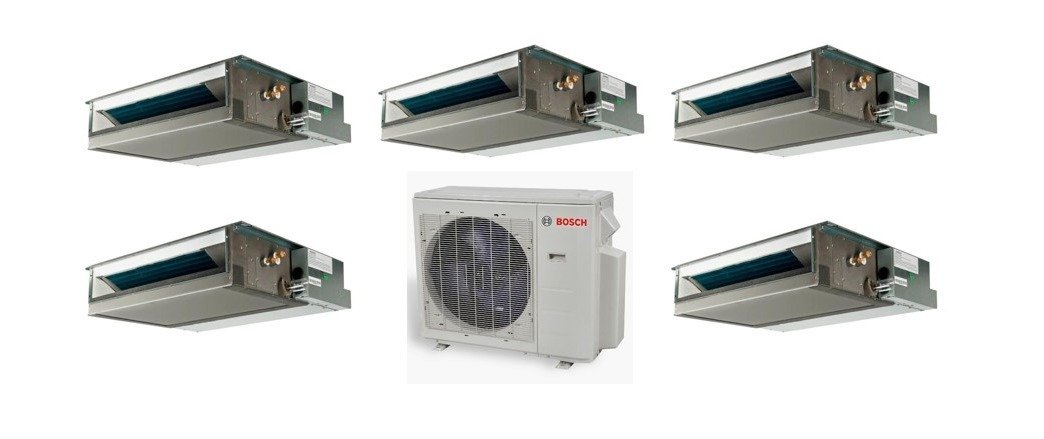 Bosch Multi Kanallı İnverter Klima 42000 Btu 1 Dış + 5 İç Ünite 9000 + 9000 + 9000 + 12000 + 12000 Btu
