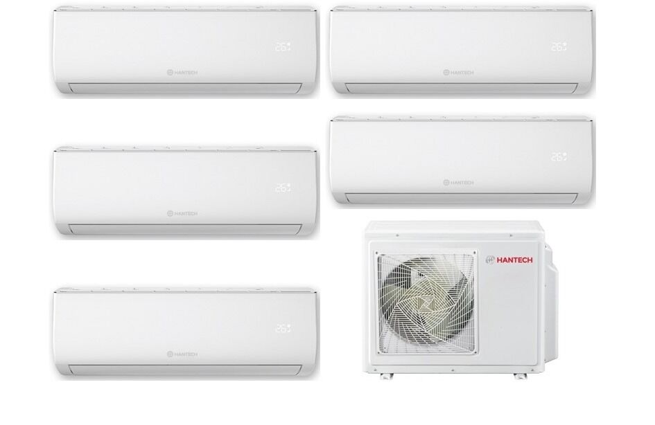Hantech Multi Split İnverter Klima 42000 Btu 1 Dış +5 İç 9000+9000+12000+12000+12000 Btu