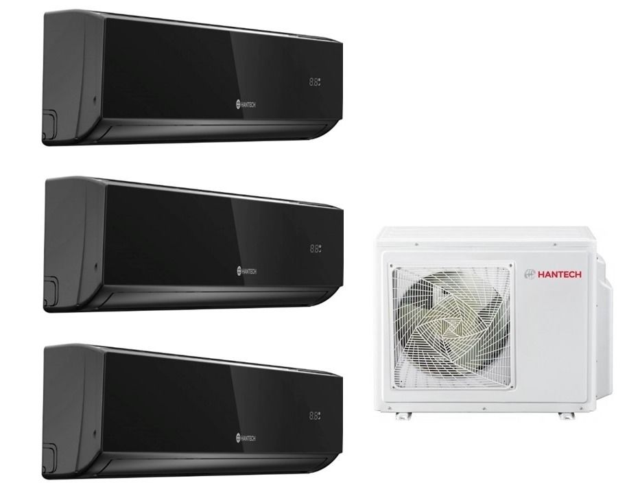 Hantech Multi Split İnverter Klima Black 27000Btu 1 Dış +3 İç 9000+9000+18000 Btu