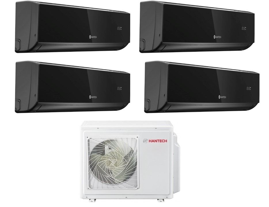 Hantech Multi Split İnverter Klima Black 32000Btu 1 Dış +4 İç 9000+9000+9000+9000 Btu