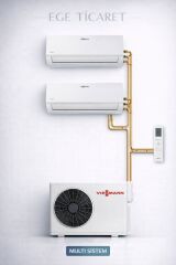 Viessmann Multi split İnverter Klima 18000 Btu 1 Dış + 2 İç Ünite 9000 + 12000 Btu