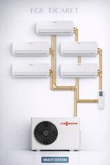 Viessmann Multi split İnverter Klima 42000 Btu 1 Dış + 5 İç Ünite 12000 + 12000 + 12000 + 12000 + 18000Btu