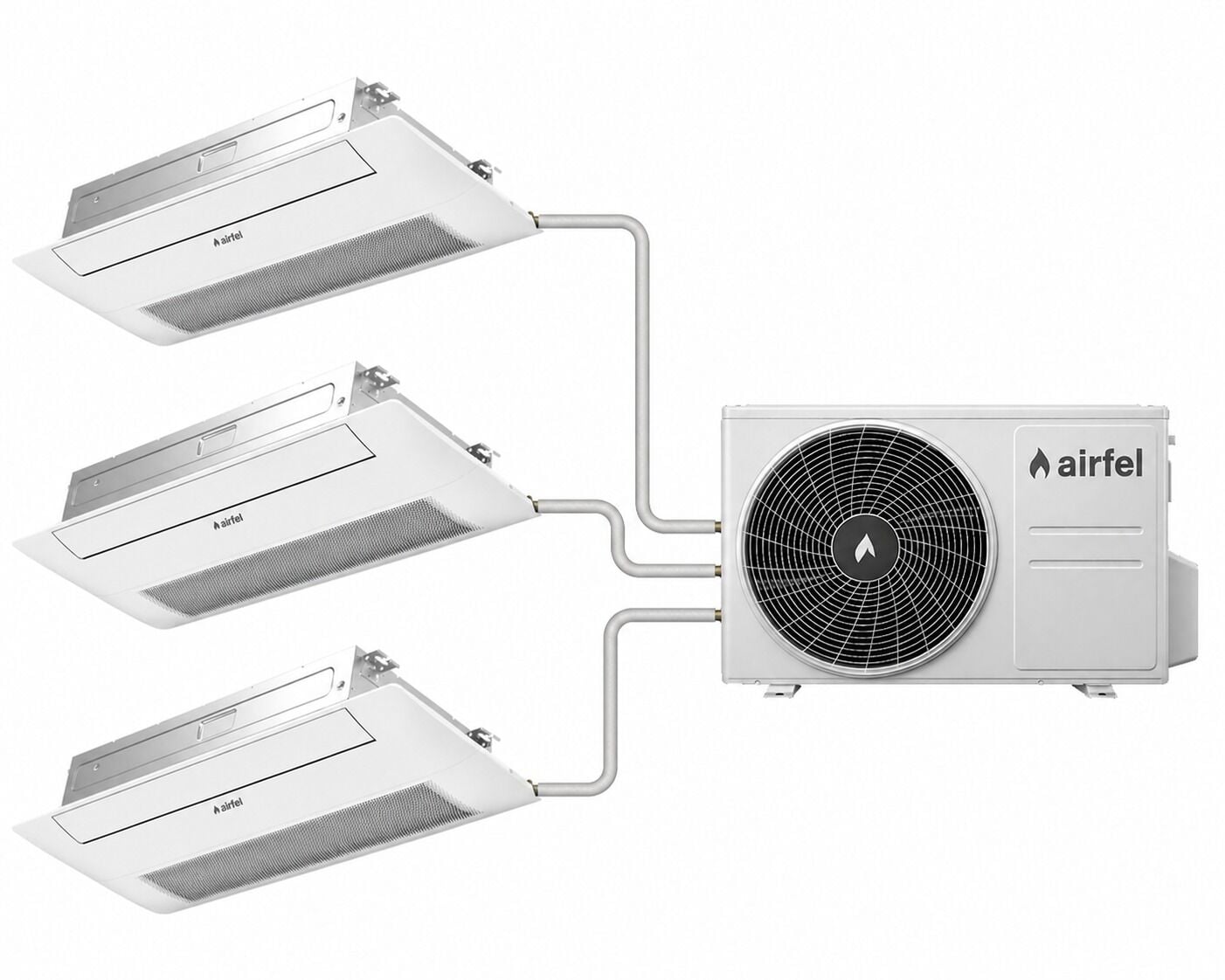 AİRFEL MULTİ 3LMX80N 27.000 BTU/h DIŞ 9 + 9 + 18 İÇ TEK YÖN KASET TİPİ KLİMA (MONTAJ DAHİL)
