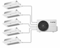 AİRFEL MULTİ 5LMX125N 42.000 BTU/h DIŞ 9 + 12 + 12 + 12 + 18 İÇ TEK YÖN KASET TİPİ KLİMA (MONTAJ DAHİL)