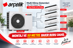 Arçelik Multi Tek Yön Kaset 9+9+9+18 İç 30 Dış