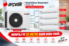 Arçelik Multi Sistem Split İnverter Klima 9+9+9+18 İç 30 Dış