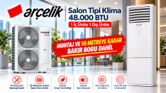 48726 Monofaze Inverter Salon Tipi Klima 48.000 Btu/h Salon Tipi Klima