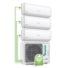 BAYMAK ELEGANT PRIME MULTI DUVAR TİPİ SPLİT KLİMA 09+09+12 İÇ 27 DIŞ (MONTAJ DAHİL)